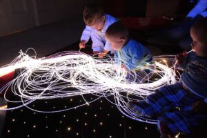 SANLI LED 10W Twinkle LED Iluminación infantil de fibra óptica para bebés